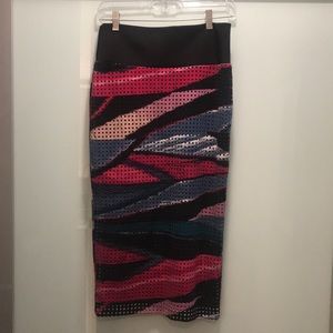 Multi Color Pencil Skirt